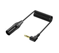 LIUZIKUN 3.5mm to Male Auditory Cable, Spring Coiled 3.5 to 3Pins Connector for Microphones and Music Devices