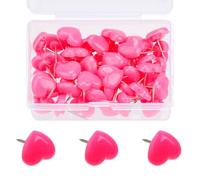 LIUZIKUN Heart Shaped Push Pins,50/100/150Pcs Heart Push Pins With Case Decorative Thumb Tacks Drawing Pins Map Pins Cork Notice Board Pin For Office