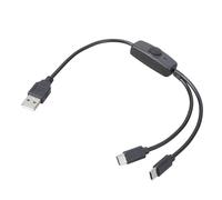 LIUZIKUN Multi USB C Cable 2 in 1 Multiple Type C Charging Cable Double Splitter with Switches USB A to Double USB C Port