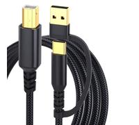 LIUZIKUN Universals 2 in 1 USB A C to USB B Printer Cable Braideds Cord for Printers and Controllers With Fast speed Data Transfe