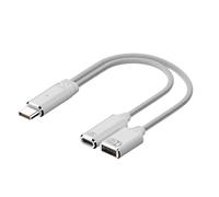 LIUZIKUN USB C Charging Adapter 2 in 1 USB C Splitter Short Type C Charging Cable with USB Female and USB C Female for Phone