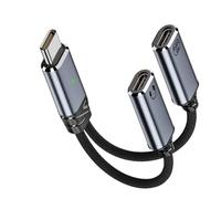 LIUZIKUN USB C Charging Adapter 2 in 1 USB C Splitter Short Type C Charging Cable with USB Female and USB C Female for Phone