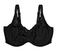 Liv Lingerie Bras for Women, Ladies, Full Cup Coverage Underwired Regular & Large Big Plus Sizes Pretty Lace (Black, 40H)