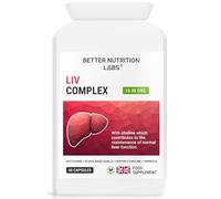 Liv Support Complex - 16-in-1 Herbal Formula with Artichoke, Black Aged Garlic, Biotin & Choline for Liver Function - 60 Easy-to-Swallow Vegan Capsules - Better Nutrition Labs