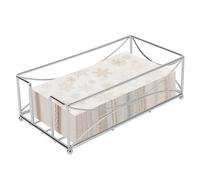 Livabber Guest Napkin Holder, Metal Bathroom Paper Hand Towel Storage Modern Napkin Tray Caddy for Countertop, Table Kitchen, Dinning Room (Chrome, Metal Base)