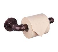 Livabber Industrial Pipe Toilet Paper Holder - Vintage Style DIY Wall Mount Roll Tissue Towel Holder for Bathroom Living Room and Kitchen (9", Bronze)
