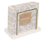 Livabber Napkin Holder, Metal Napkin Storage Modern Freestanding Tissue Paper Dispenser for Table Kitchen Countertop (Marble Base, Gold)