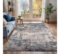 Livabliss Abstract Modern Marble Teal Noa Area Rug 160 X 213 Cm - Easy Care, Non Shedding, Ideal For Living Room & Bedroom
