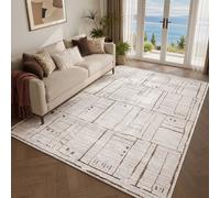 Livabliss Alba-Modern Taupe Brown Ivory Graphic Living Dining Rug | Size: 200 cm x 275 cm Livabliss Brown 200 cm x 275 cm