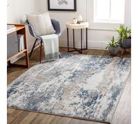 Livabliss Allegro Alg2307 Abstract Ivory Sky Blue Bleige Modern Marble Rug 200 X 275 Cm