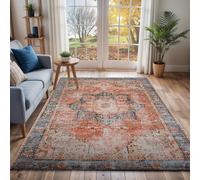 Livabliss Amelie-Washable Terracotta Traditionnal Vintage Boho Living Dining Rug | Size: 200 cm x 275 cm Livabliss Terracotta 200 cm x 275 cm