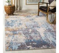 Livabliss Ankara-Abstract Grey Blue Modern Marble Living Dining Bedroom Rug 200 X 275 Cm Easy Care, Non Shedding