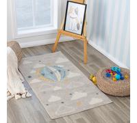 Livabliss Ankara-Kids Multicoloured Grey Blue Washable Rug For Children's Rooms 80 X 150 Cm Easy Care, Non Shedding