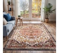 Livabliss Ankara Vintage Dusty Pink Rust Traditional Boho Living Room Rug 160 X 213 Cm