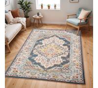 Livabliss Ankara - Vintage Grey Taupe Blue Traditional Boho Living Dining Bedroom Rug in Camel | Size: 120 cm x 170 cm Livabliss Camel 120 cm x 170 cm