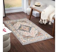 Livabliss Ankara Vintage Grey Taupe Traditional Boho Living Room Rug 80 X 150 Cm Easy Care, Non Shedding