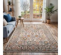 Livabliss Ankara-Vintage Pink Grey Traditional Boho Living Dining Bedroom Rug 120 X 170 Cm Easy Care, Non Shedding
