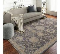 Livabliss Avant Garde Collection - Charcoal Vintage Traditional Boho Area Rug 152 X 225 Cm - Easy Care, Living, Dining & Bedroom
