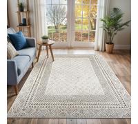 Livabliss Bahar-Geometric Grey Beige Global Rug - 120 x 170 cm