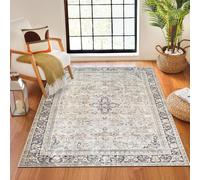 Livabliss Becki Owens Darling-Washable Brown Pink Traditional Vintage Boho Living Dining Rug in Grey | Size: 200 cm x 275 cm Livabliss Grey 200 cm x 275 cm