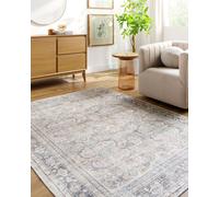 Livabliss Becki Owens Darling-Washable Grey Brown Traditional Vintage Boho Living Dining Rug in Silver | Size: 160 cm x 215 cm Livabliss Silver 160 cm x 215 cm
