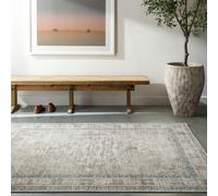 Livabliss Becki Owens Lila-Vintage Grey Brown Blue Traditional Boho Living Dining Rug in Light Brown | Size: 120 cm x 170 cm Livabliss Light Brown 120 cm x 170 cm