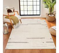 Livabliss Becki Owens x Global Scandi Beige/Dark Brown Rivi Area Rug in Cream | Size: 120 cm x 170 cm Livabliss Cream 120 cm x 170 cm