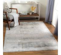 Livabliss Brunswick-Abstract Beige Grey Blue Modern Marble Fringe Living Dining Bedroom Rug 152 X 225 Cm Easy Care, Non Shedding