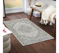 Livabliss Chester-Vintage Grey White Traditional Boho Rug - 80 x 150 cm