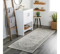 Livabliss Chester-Vintage Grey White Traditional Boho Rug - 80 x 220 cm