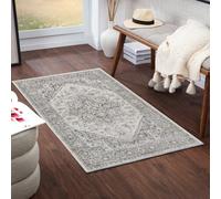 Livabliss Chester Vintage Medium Grey Charcoal Traditional Boho Living Room Rug 80 X 150 Cm