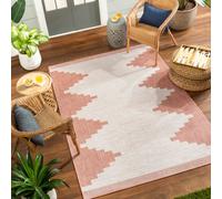 Livabliss Eagean Global Rust Ivory Dusty Pink Dusty Coral Pink Grey Indoor & Outdoor Rug 160 X 230 Cm