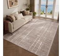 Livabliss Elle Decor Alba-Modern Brown Taupe Graphic Living Dining Bedroom Rug 200 X 275 Cm Easy Care, Non Shedding