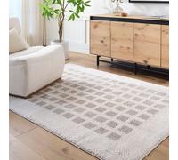 Livabliss Fossay Shag Collection - Machine Washable Modern High Pile Area Rug in Mid Grey | Size: 160 cm x 215 cm Livabliss Mid Grey 160 cm x 215 cm