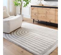 Livabliss Fossay Shag-Washable Beige Brown Green Grey Modern High Pile Rug in Mid Grey | Size: 120 cm x 170 cm Livabliss Mid Grey 120 cm x 170 cm