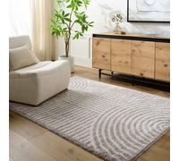 Livabliss Fossay Shag-Washable Beige Brown Green Grey Modern High Pile Rug in Mid Grey | Size: 160 cm x 215 cm Livabliss Mid Grey 160 cm x 215 cm