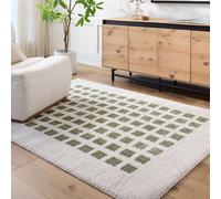 Livabliss Fossay Shag-Washable Beige Brown Green Grey Modern High Pile Rug | Size: 160 cm x 215 cm Livabliss Green 160 cm x 215 cm