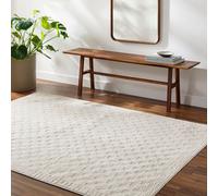 Livabliss Freud-Modern Ivory Black Brown High Pile Checkered Living Dining Rug | Size: 160 cm x 215 cm Livabliss Ivory 160 cm x 215 cm