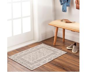 Livabliss Freud-Modern Ivory Black Brown High Pile Living Dining Bedroom Rug in Grey | Size: 160 cm x 220 cm Livabliss Grey 160 cm x 220 cm