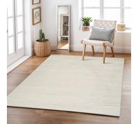 Livabliss Freud-Modern Ivory Black Brown High Pile Living Dining Bedroom Rug | Size: 160 cm x 215 cm Livabliss Ivory 160 cm x 215 cm
