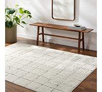 Livabliss Freud-Modern Ivory Black High Pile Living Dining Bedroom Rug 200 X 275 Cm Easy Care, Non Shedding