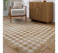 Livabliss Galey Alix x Scandi Geometric Mustard/Cream Myrtle Avenue V Area Rug in Brown | Size: 120 cm x 170 cm Livabliss Brown 120 cm x 170 cm