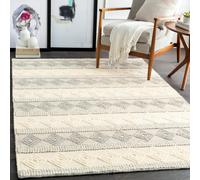 Livabliss Hygge-Hand Woven Charcoal White Wool Cottage Rug - 183 x274 cm