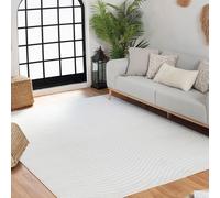Livabliss In- & Outdoor 3D High & Low Pile Textured Grey Ayumi Area Rug in White | Size: 200 cm x 275 cm Livabliss White 200 cm x 275 cm