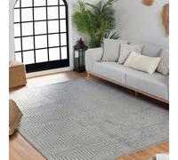 Livabliss In- & Outdoor 3D High & Low Pile Textured Sakura Area Rug in Grey | Size: 160 cm x 220 cm Livabliss Grey 160 cm x 220 cm