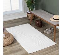 Livabliss In- & Outdoor 3D High & Low Pile Textured White Emiko Area Rug | Size: 120 cm x 170 cm Livabliss White 120 cm x 170 cm