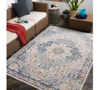 Livabliss In- & Outdoor Oriental Boho Dark Blue Selma Area Rug | Size: 160 cm x 215 cm Livabliss Blue 160 cm x 215 cm