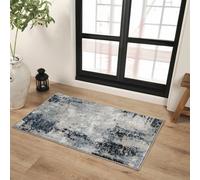 Livabliss Jolie-Abstract Blue Grey Beige Black Modern Marble Living Dining Bedroom Rug 60 X 90 Cm Easy Care, Non Shedding