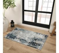 Livabliss Jolie-Abstract Blue Grey Beige Black Modern Marble Rug - 60 x 90 cm