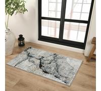 Livabliss Jolie-Abstract Grey Blue Ivory Brown Modern Marble Rug - 60 x 90 cm